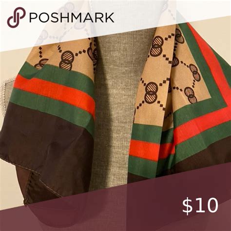 faux gucci silk scarf